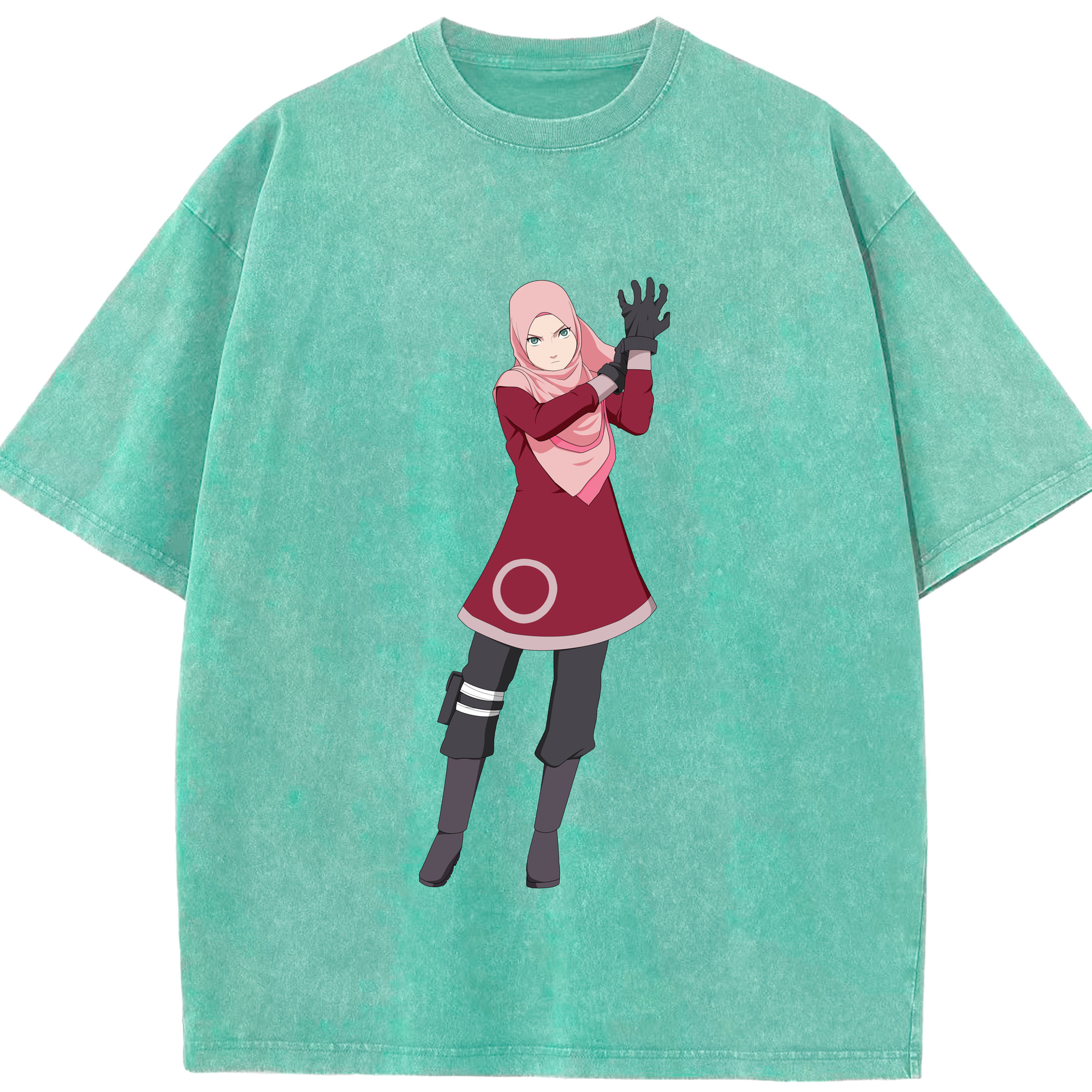 （画像用） NARUTO -ナルト- 春野サクラ Haruno Sakura 綿100% ヴィンテージ風 半袖Tシャツ（フロントプリント）